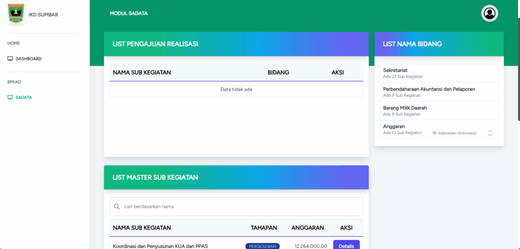 Coaching Clinic Aplikasi IKD-Sumbar Menu SaData BPKAD 3 6FBDEDDA 6F20 415B 8EED E98EB56F395E